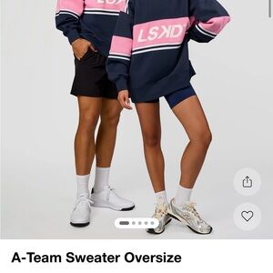 LSKD A-Team Oversize Sweater - Navy & Pink